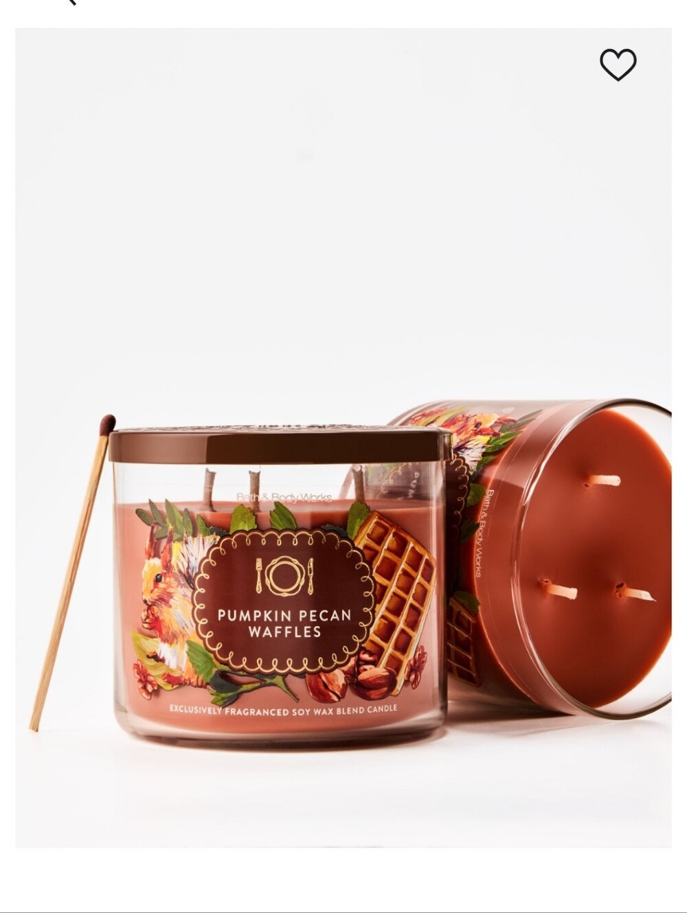 Bath & Body Works Pumpkin Pecan Waffles 3-whick Candle